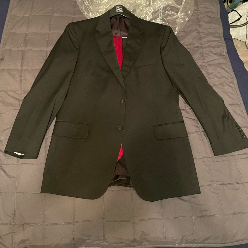 Black Jos. A. Bank Signature Collection Suit and Two Corporate Collection Ties